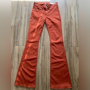 NWOT rag & bone Elephant Bell Jeans Sz 27 Rusted Orange Womens Flare Denim Pants